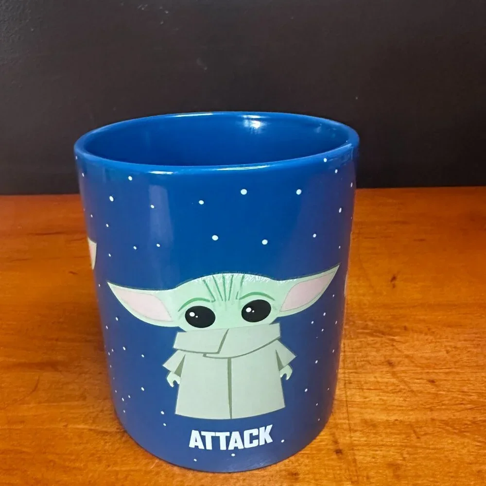 STAR WARS Coffee Mug Cup 20oz Ceramic‎ Baby Yoda Grogu Snack Attack Protect